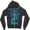 I Dont Need Therapy Need Fishing Zipper Hoodie