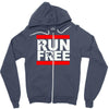free running parkour run free Zipper Hoodie