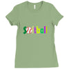 softball neon rhinestud Ladies Fitted T-Shirt