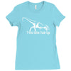 t rex hates push ups Ladies Fitted T-Shirt