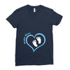 Custom baby boy name maternity design Ladies Fitted T-Shirt