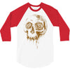 skull water color 3/4 Sleeve Shirt