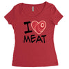 i love meat Women's Triblend Scoop T-shirt