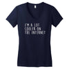 i'm a lot cooler on the internet Women's V-Neck T-Shirt