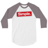 simple red 3/4 Sleeve Shirt