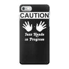 caution! jazz handsfunny jazz dance comic boogie camp trumpet iPhone 7 Case