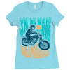 smile more, ride a motorcycle Ladies Fitted T-Shirt