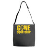 gone squatchin Adjustable Strap Totes