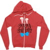 papa bunny Zipper Hoodie