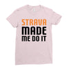 strava made me do it Ladies Fitted T-Shirt