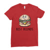 Burger and Fries Best Friends Ladies Fitted T-Shirt