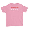eat, sleep &amp; train triathlon sports, gym, athletic Youth Tee