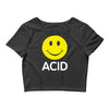 acid house smiley face 90's rave club hardcore party Crop Top