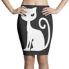 white cat funny Pencil Skirts