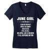 Super June Girl Women's V-Neck T-Shirt