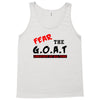 the goat white t shirt greatest of all time basketball baseball footba Tank Top