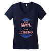 the man   the legend funny Women's V-Neck T-Shirt