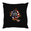 American Flag Q Fire Throw Pillow