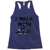 i walk with wasd Racerback Tank