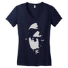 airbrushed stencil Women's V-Neck T-Shirt