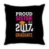 Class of 2017 Proud Sister Graduation Throw Pillow