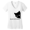 black cats rule Women's V-Neck T-Shirt