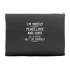 i'm mostly peace, love and light &amp; a little go fuck yourself Accessory Pouches