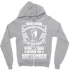Never Underestimate Old Man Who Was Born September Zipper Hoodie