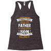 Super Cool Father Of A Freaking Awesome Son Racerback Tank