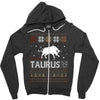 santa taurus christmas ugly t shirts Zipper Hoodie