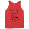good book and coffee rectangle Tank Top