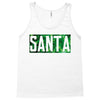 santa green glitter Tank Top