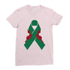 liver ribbon and rose Ladies Fitted T-Shirt