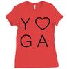yoga heart Ladies Fitted T-Shirt