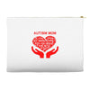 autism mom my heart Accessory Pouches