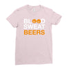 blood sweat Ladies Fitted T-Shirt