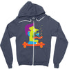 skate face Zipper Hoodie