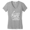 Family Trip To Moon Women's V-Neck T-Shirt