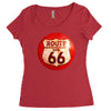 route 66 sign distressed, ideal birthday gift or present Women's Triblend Scoop T-shirt