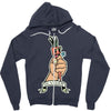 go vegan 6 Zipper Hoodie