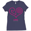 love (2) Ladies Fitted T-Shirt