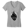 eiffel heart Women's V-Neck T-Shirt