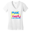 music is my drug Women's V-Neck T-Shirt