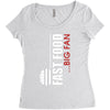 big fan of fast food Women's Triblend Scoop T-shirt
