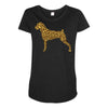 leopard pattern Maternity Scoop Neck T-shirt