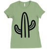 minimalistic cactus Ladies Fitted T-Shirt