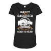 daddy and daughter  always heart to heart Maternity Scoop Neck T-shirt