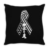 fallen soldier ribbon never forget military Throw Pillow