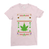 smoke weed every christmas Ladies Fitted T-Shirt