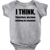 i think funny t shirt humor geek humor smart tee s 3xl Baby Onesie